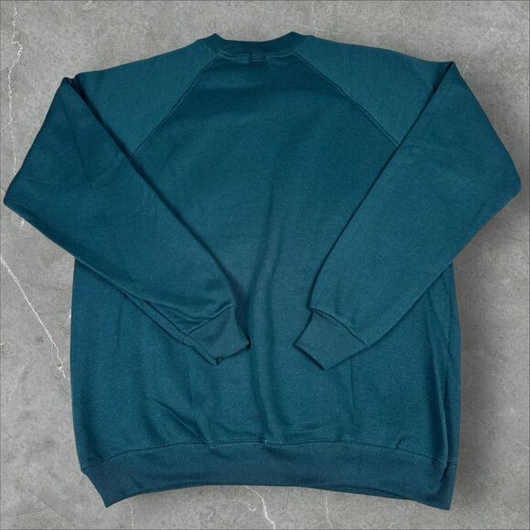 Vintage Hanes Dark Teal Crewneck Sweater Mens Deadstock HanesWear 1996 - Medium - Picture 6 of 7